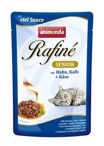 Пауч ANIMONDA Rafin Soup Senior для пожилых кошек с мяса курицей телятиной и сыром 83802