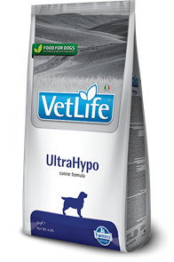 Сухой корм FARMINA VET LIFE UltraHypo для собак диета при пищевой аллергии и непереносимости с ярко выраженной гиперчувствительностью 4371/5051