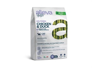 Беззерновой сухой корм Alleva Holistic для стерилизованных котов и кошек с курицей и уткой (Chicken & Duck Neutered Cat) 11625