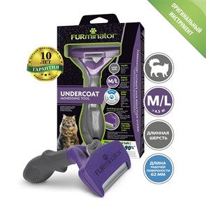 FURminator M/L для кошек весом больше 4,5 кг с длинной шерстью ширина рабочей поверхности 62 мм (FUR Cat Undercoat M/L Long Hair)